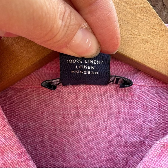 Lands' End Pink Button Down Shirt - Picture 3 of 5